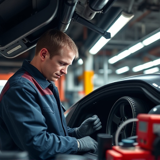 auto technician working