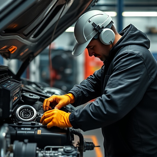 auto technician working