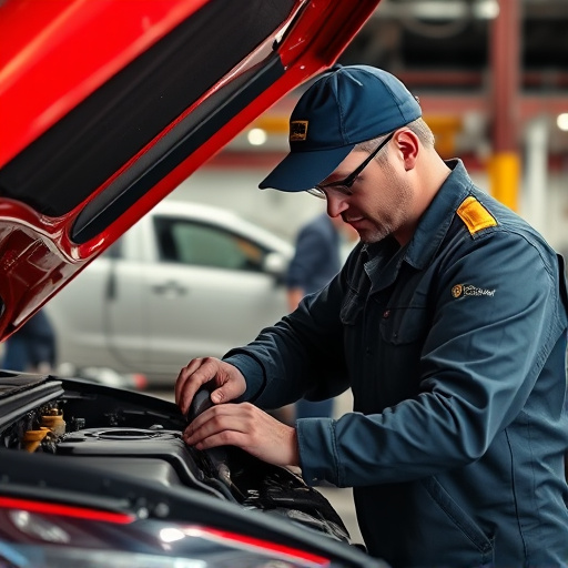auto technician working