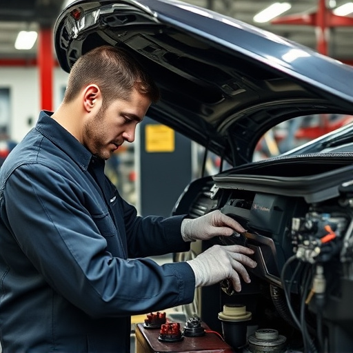 auto technician working