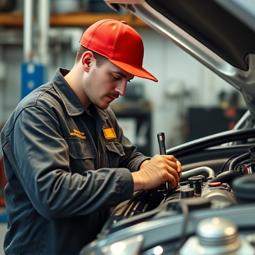auto technician working