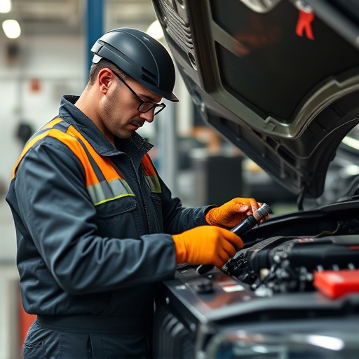 auto technician working