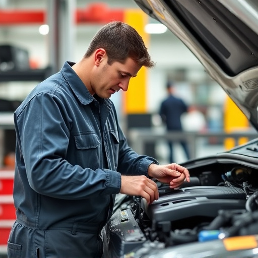 auto technician working