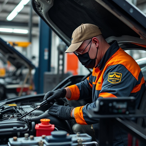 auto technician working