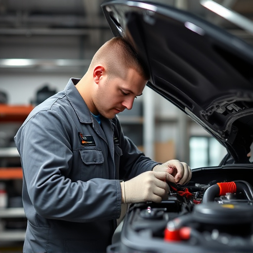 auto technician working
