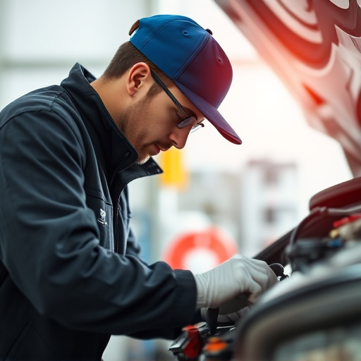 auto technician working