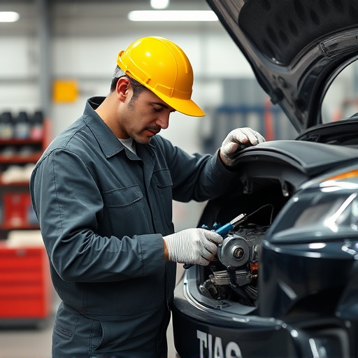 auto technician working