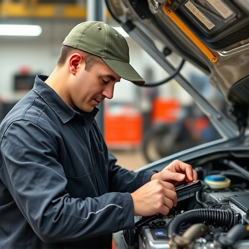 auto technician working