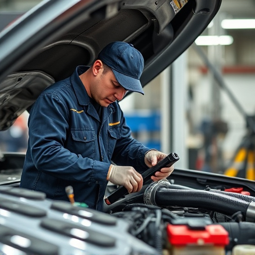 auto technician working