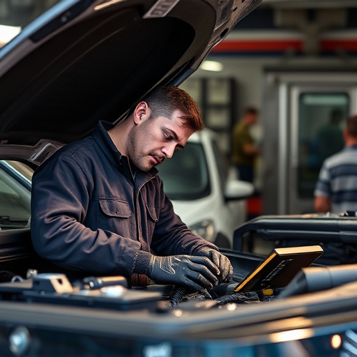 auto technician working