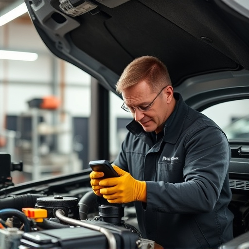 auto technician working