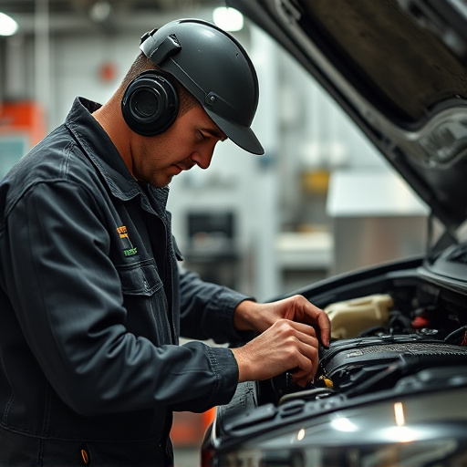 auto technician working
