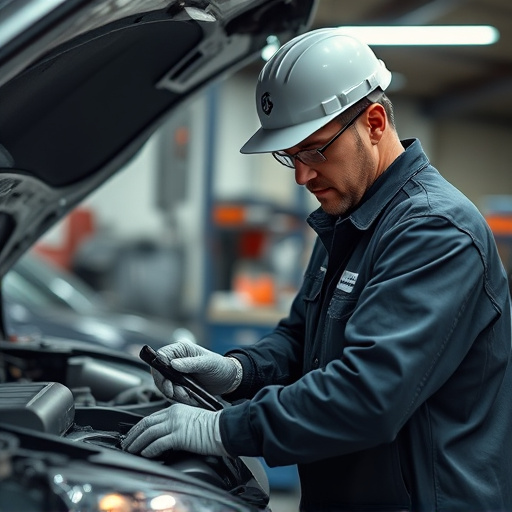 auto technician working