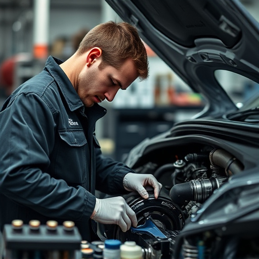 auto technician working