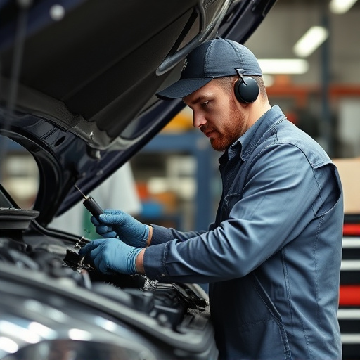auto technician working