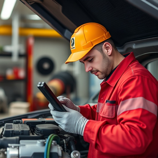 auto technician working