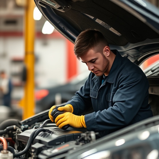 auto technician working