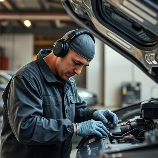 auto technician working