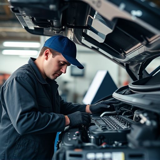 auto technician working