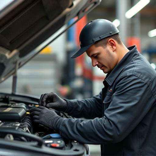 auto technician working
