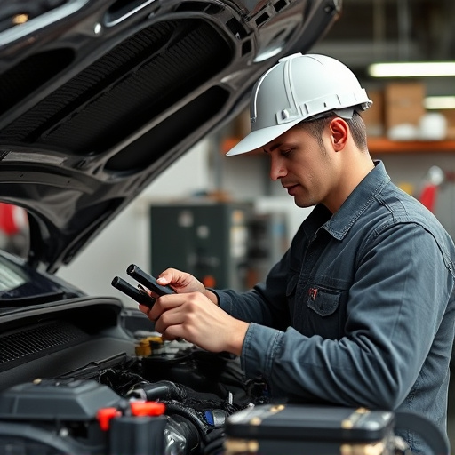 auto technician working