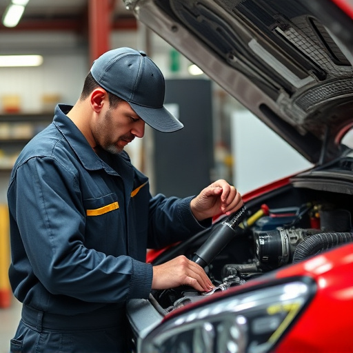 auto technician working