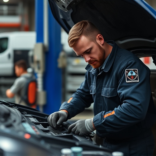 auto technician working