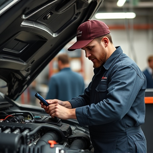 auto technician working