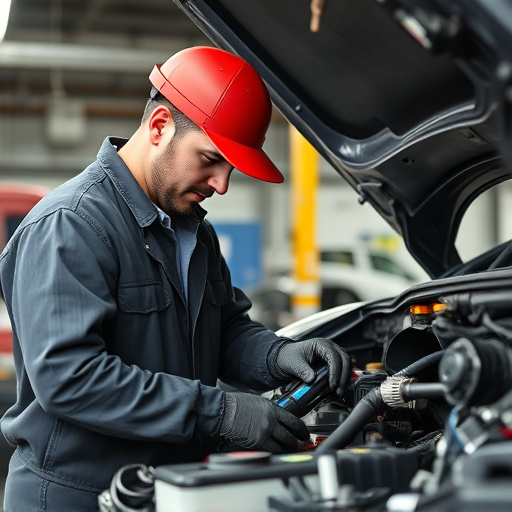 auto technician working