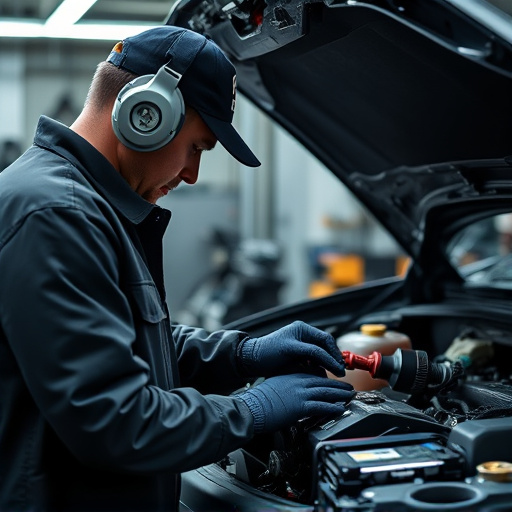 auto technician working