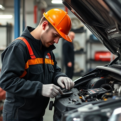auto technician working