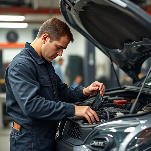 auto technician working