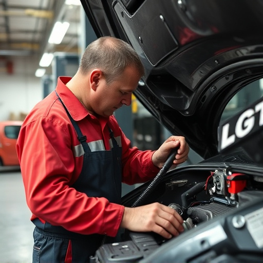auto technician working