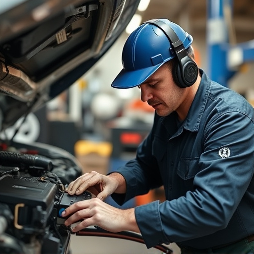 auto technician working