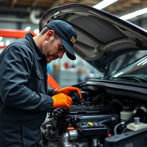 auto technician working