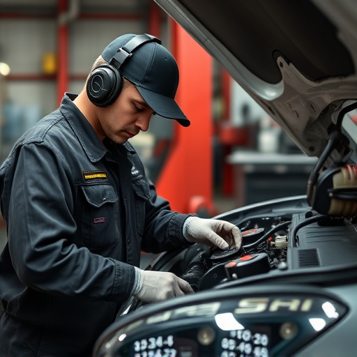 auto technician working