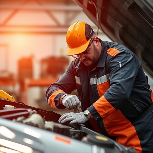 auto technician working