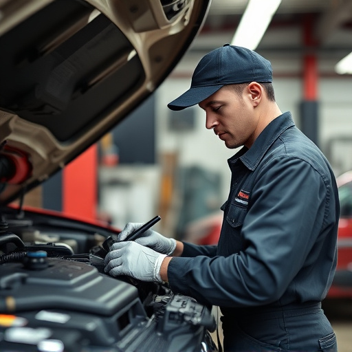 auto technician working