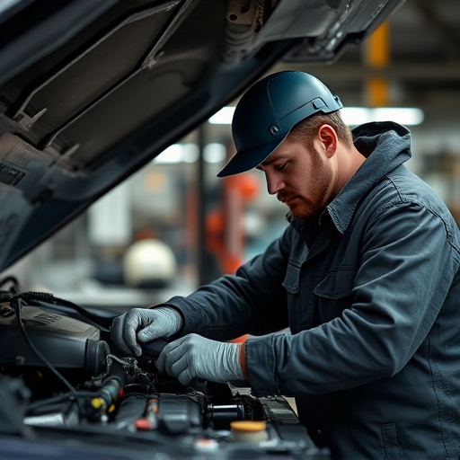 auto technician working