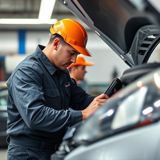 auto technician working