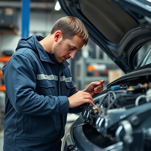 auto technician working