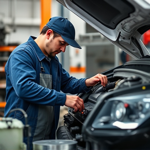 auto technician working