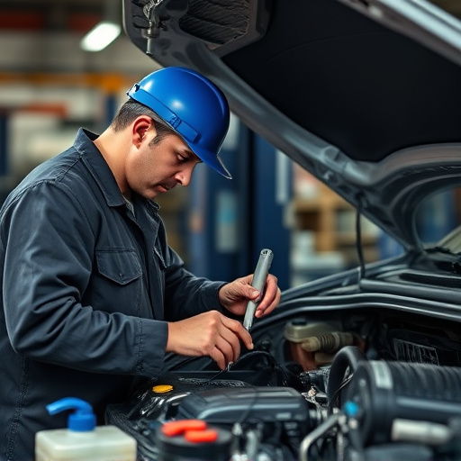 auto technician working