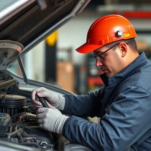 auto technician working