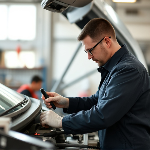 auto technician working