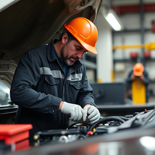 auto technician working