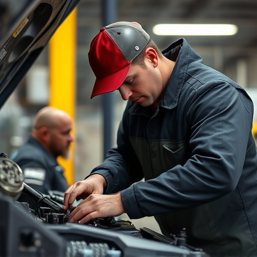auto technician working