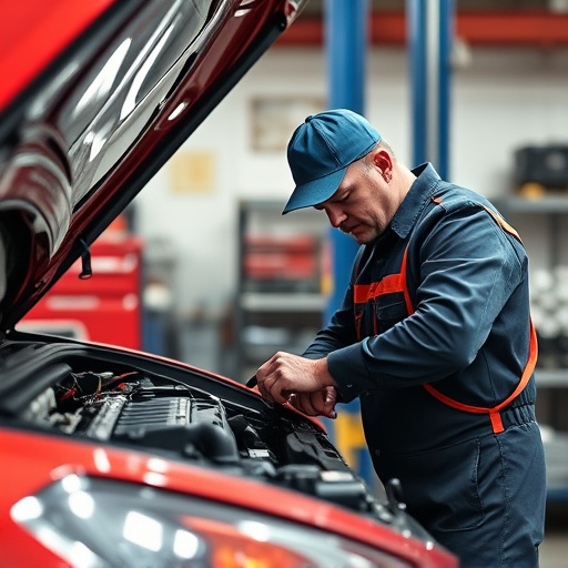 auto technician working