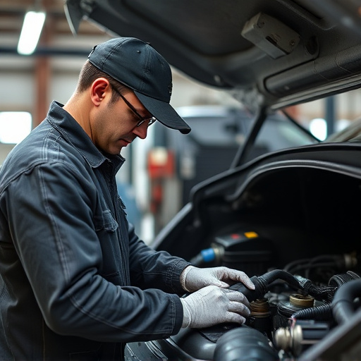 auto technician working
