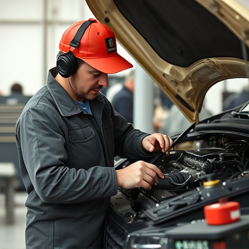 auto technician working